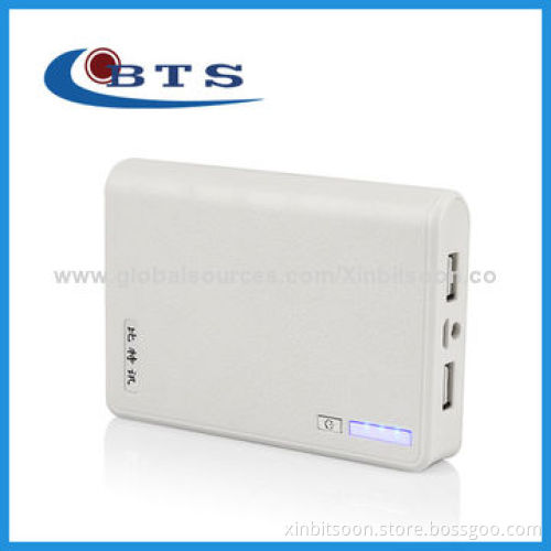 Mobile power bank with 8,800MAh capacity, 2 USB port & LED flashing